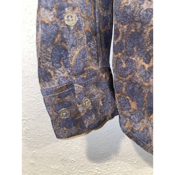 Equipment Femme Lynn Mischievous Leopard Print Blouse Small Brown - Picture 4 of 8